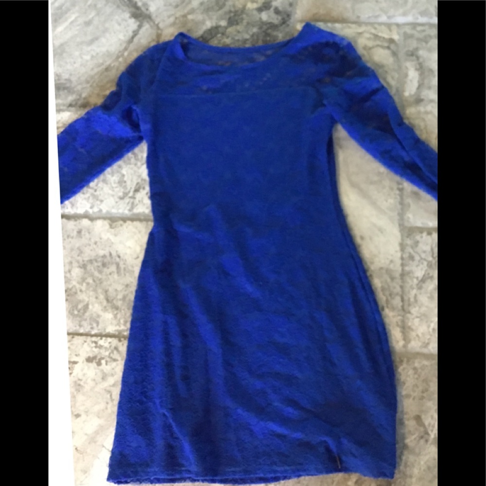 Hollister cobalt blue lace line dress.